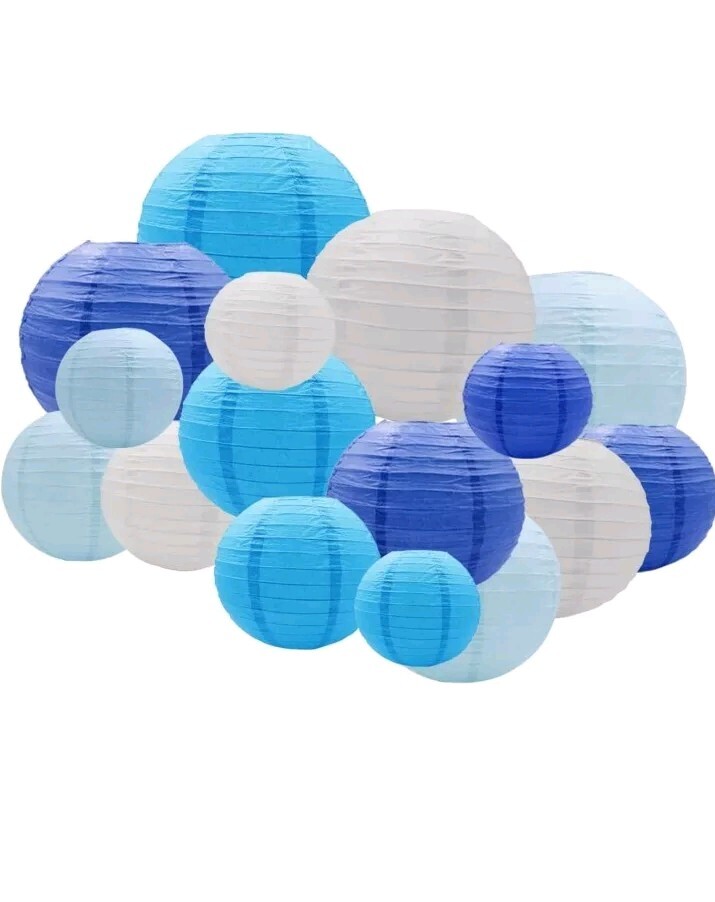 Round Chinese Paper Lantern, 16pcs Paper Lanterns Decorative, Hanging Paper…
