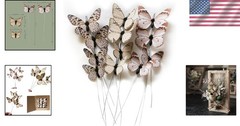 DIY Light Pink Butterfly Decorations – 12 Pack Perfect for Floral Arrangements