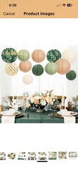 16 Natural Nature Theme Hanging Paper Lanterns Light Up New