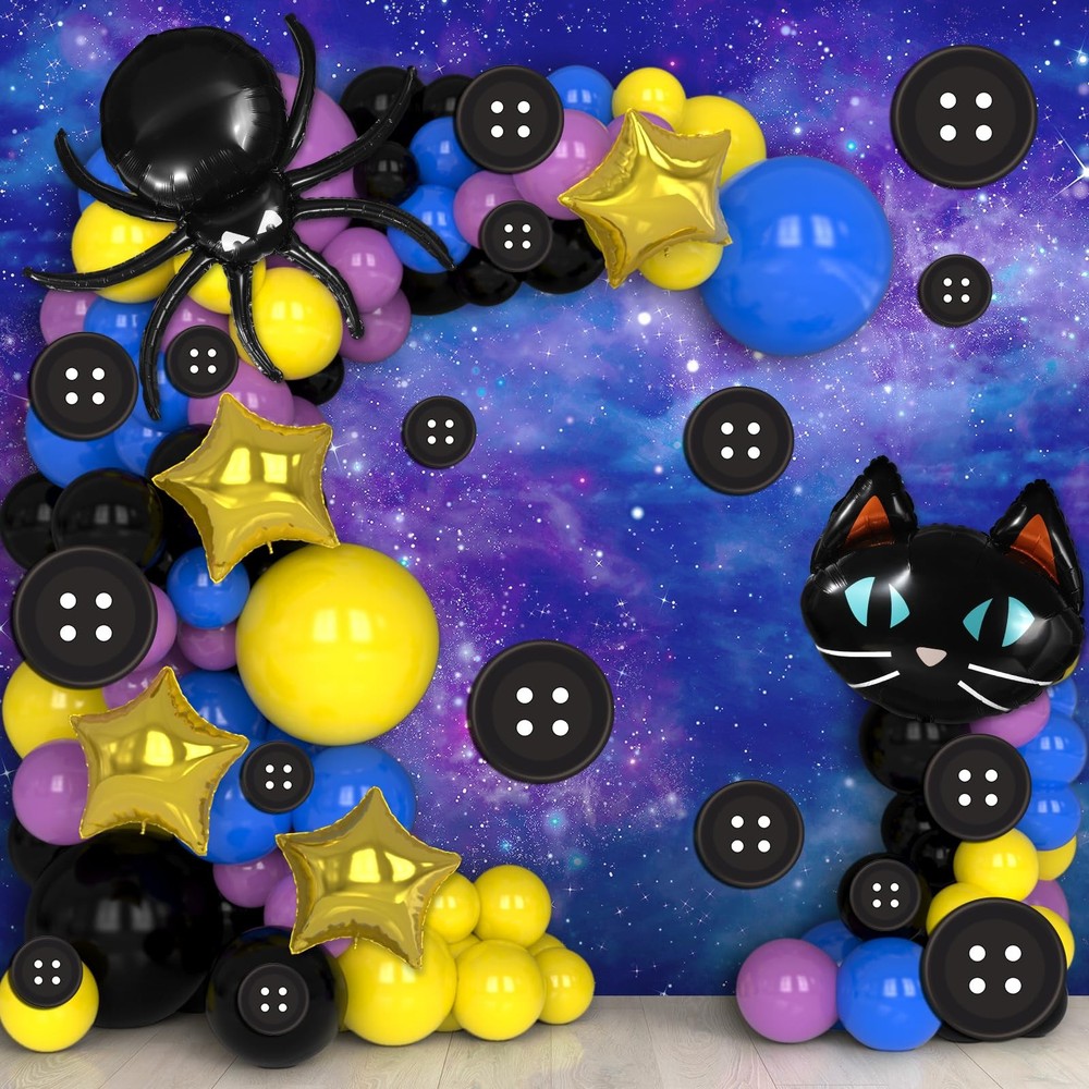 156 Pcs Button Eyes Balloon Garland Arch Kit Button Party Decorations Spider …