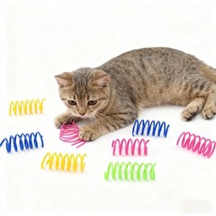 Colorful 12 Pcs Cat Spring Toys for Kittens and Adult Cats Interactive