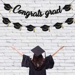 Congrats Grad Banner – Graduation Decorations Class of 2026 Party Supplies – …