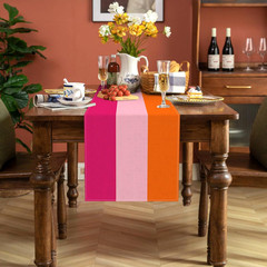 Hot Pink and Orange Party Decoration Table Runner for Graduation Sunset Birthday