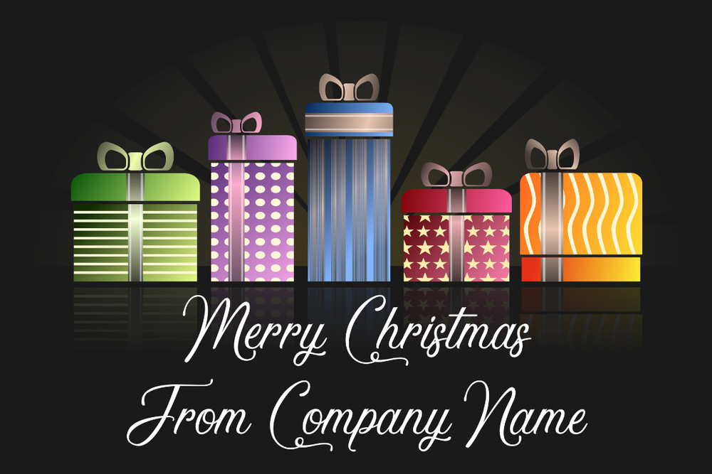 Large Poster Print Laminated Christmas Backdrop Scene Setter Any Text Presents