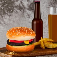 Artificial Pu Hamburger Model 3.14X2.75X2.75In Realistic Fake Burger Decor fo…
