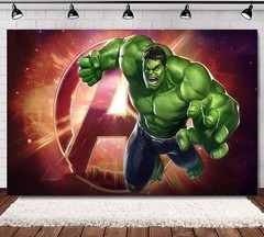 superhero Hulk Backdrops Boys Birthday Party Banner Photo Background Decorations