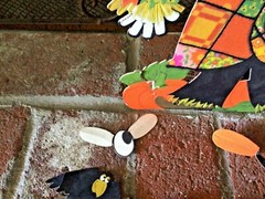 Vintage 1960s Hallmark Halloween Scarecrow Honeycomb Decoration Centerpiece