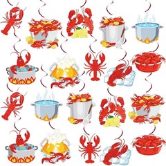 Crawfish Boil Party Decorations 20 Piece Crawfish Birthday Hanging Swirl for …