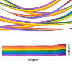 15 PCS Rainbow Crepe Paper Rolls Streamer Decoration Pride Birthday Party