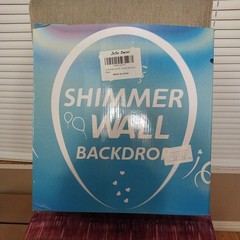 Shimmer Wall Backdrop HOT PINK 24 Square Piece Panels 6x4ft Photo Party Decor.