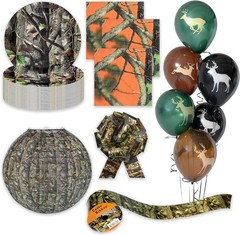 Vibrant Camouflage Party Plates Set – Camo Theme Decorations