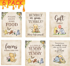 Winnie Bear Baby Shower Decorations, Table Sign/Gender Reveal/Birthday Party Tab