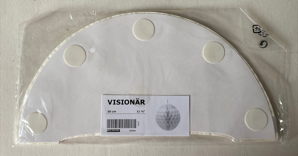 8Ikea VISIONAR White 11.75″ HoneyComb Round PaperLantern Balls Wedding Decor LOT
