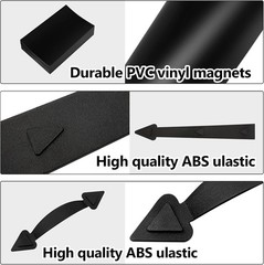 Magnetic Garage Door Decoration Kit Include Faux Windows Hinges and HandlesBlack