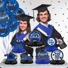 9PCS Graduation Party Decorations Class of 2026 Congrats Grad Table Centerpiece