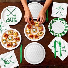 Golf Party Decorations Set Includes Plates Napkins Banner Tablecloth for Birt…