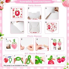 Berry First Birthday Decorations Set – Strawberry 1st Birthday Decorations Gi…