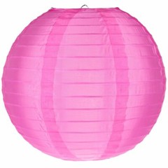 4″ Red Round Nylon Lanterns, Even Ribbing, Hanging (10-PACK) Decoration