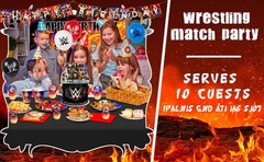 Exciting Wrestling Match Birthday Decor WWE Party Set Tableware Balloons Plates