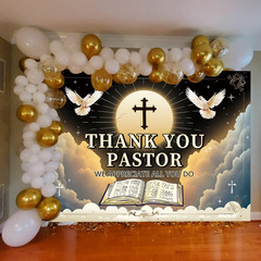 Thank You Pastor Banner Backdrop 7X5Ft Pastor Appreciation Week Background
