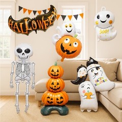 Halloween Inflatable Pumpkins Standing Balloons Skeleton Ghosts Scary Decoration