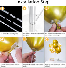 6 Set Balloon Stand Kit for Table Centerpieces with Balloon and Base Party Decor