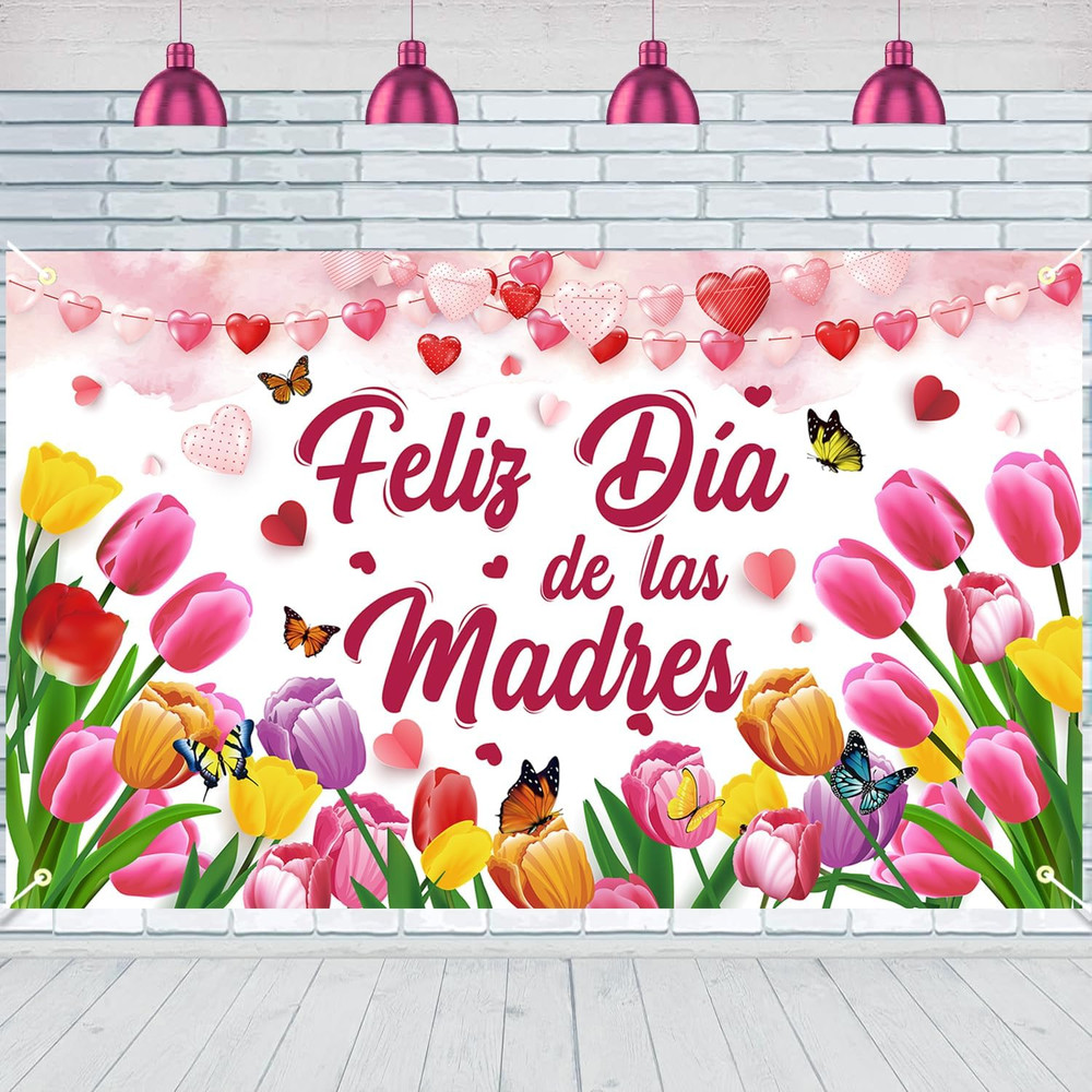 Feliz Dia De Las Madres Decorations Large 72 X 44Inch Feliz Dia De Las Madres Ba