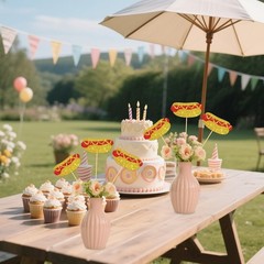 Easy Assemble Hotdog Centerpiece Sticks – Perfect for Baby Showers & Birthdays