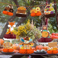 9PCS Premium Fall & Thanksgiving Party Decorations Set-Autumn Honeycomb Centerpc