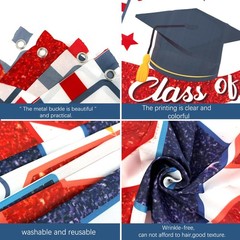Graduation Yard Signs Red and Blue Class of 2026 Congrats Grad Banner Large with