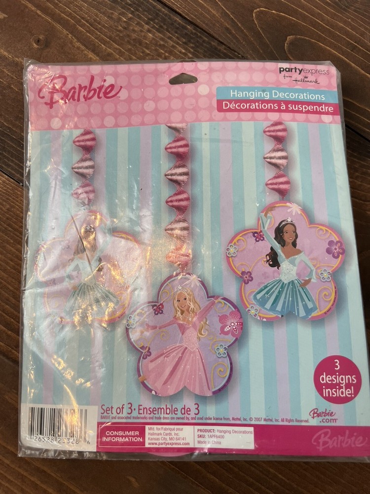 2007 Barbie Birthday Party Decor Hallmark Party Express Sealed Hanging Decor