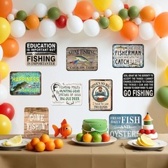 Engaging Fishing Theme Decorations – 9 PCS for Joyful Birthday Celebrations