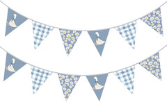 30 Ft Silly Goose Party Decorations Dusty Blue Buffalo Plaid Floral Daisy Pennan