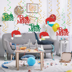 Christmas Hanging Swirl Decorations – Glitter 18 Pcs New Year Party Supplies – M