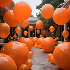 KAWKALSH Orange Balloons 9pcs, 36 Inch Large Orange Balloons for Balloon Garl…