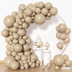 153pcs Balloons Arch Garland Kit Different Sizes 18 12 10 5 Inch Light Brown