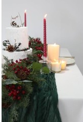 Table Runner 35×120 Inches for table Decoration holiday 3 Pack Emerald Green