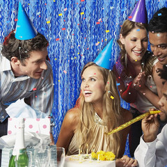 Blue Backdrop Wavy Tinsel Foil Fringe Curtains for Parties Sparkle Metallic Wavy