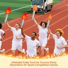 3PCS Inflatable Fake Torch with LED Light,16» Fun Torch Inflates for Sports …