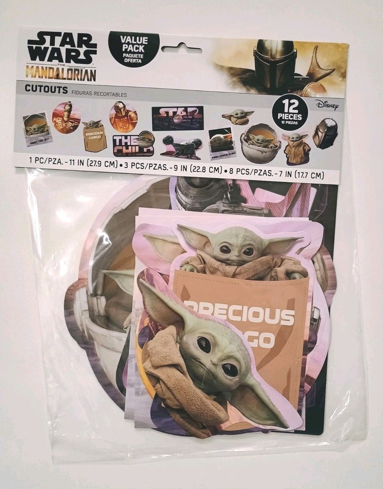 Star Wars The Mandalorian Birthday Party Room Decor Cutouts 12 Pieces Value Pack