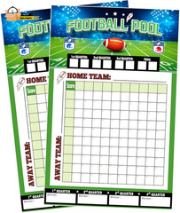 Football Party Decorations – 2 Pack Football Pool Poster – 27.5 X17.7 Inc