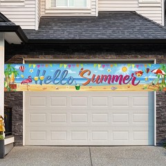 Hello Summer Beach Banner, Summer Party Decorations Outdoor Tropical Pool Lua…