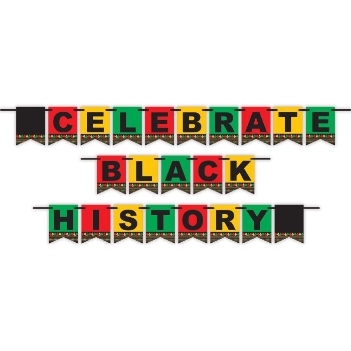 Beistle Celebrate Black History Spell Out 10ft Streamer Party Decoration