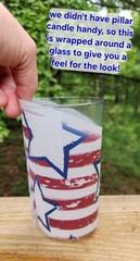 NEW! USA Flag Translucent Wraps for Flameless Candles -2 Pack -Reusable!