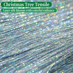 Laser Silver Christmas Icicles Tinsel Foil Fringe Iridescent Decor 12000 PCS