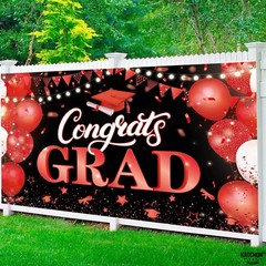 XtraLarge Congrats Grad Banner – 72×44 Inch, Congratulations Banner | Grad Class
