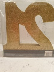 Sparkly gold «21» table decoration 8.25″ 21cm