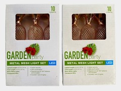 Pineapple Metal Mesh LED String Light Set 10 Lights Copper – 3 SETS | 30 LED’s