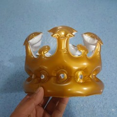 Unisex Inflatable Kid Crown PVC Reusable Cosplay Children Crown Decoration ZVFU