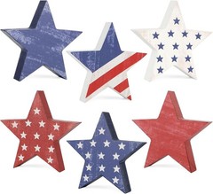 Chic Vintage Star Decorations Set – Perfect for Independence Day Celebrations